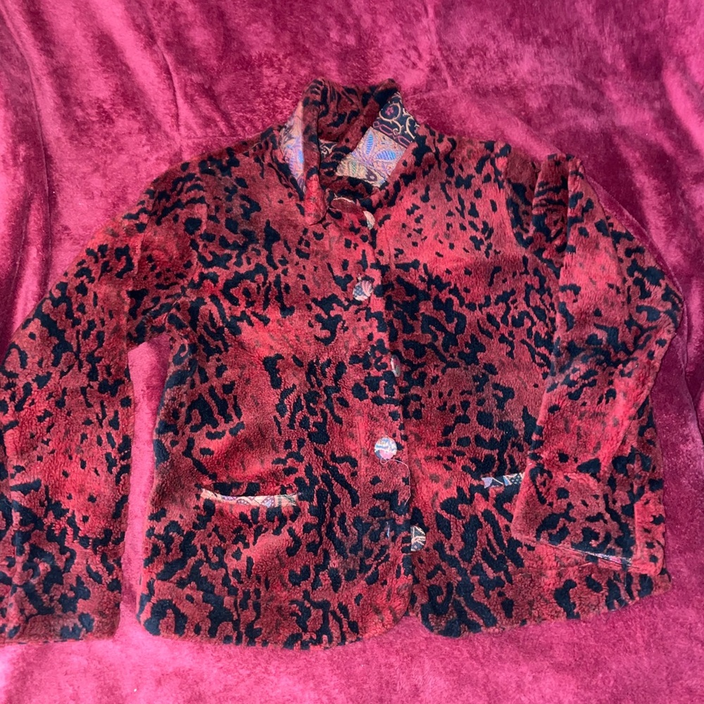 Multi-Fabric Button Jacket - Vintage - image 1